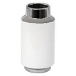 Ваза Контраст Cha11-M 10*10*20см, белый с серебром